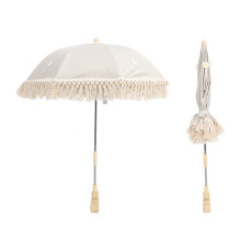Baby Kinderwagen Regenschirm Sonnenschutz UV-Schutz Verstellbarer Winkel Befestigung Universaler Kinderparasol für Strandstuhl Kinderwagen