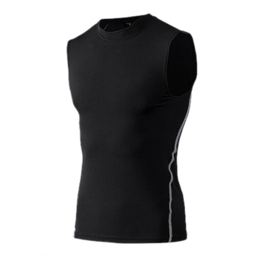 Herren-Bodybuilding-Tanktop, Größe M, Schwarz, Polyester 1