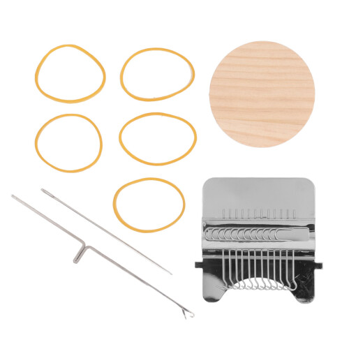 Piccolo telaio per tessitura, kit portatile per rammendo con 12 spilli 1