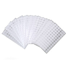 16 Blatt Weiße Klettpunkte Selbstklebend, 23 mm Rundband