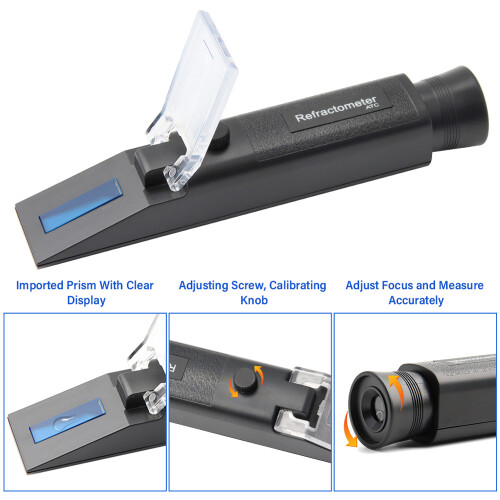 Versatile Refractometer for Car Antifreeze Battery & Detergents 1
