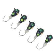 5 Stück Eisangelhaken 4MM Hochkohlenstoffstahl-Jigs für Zanderangeln
