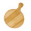 Round Bamboo Wood Pizza Tray 8in with Comfortable Curved Handle 6