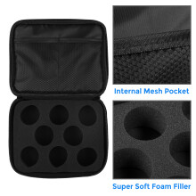 8 Yoyo Ball Capacity Storage Bag with Dual Zipper and Mesh Pouches