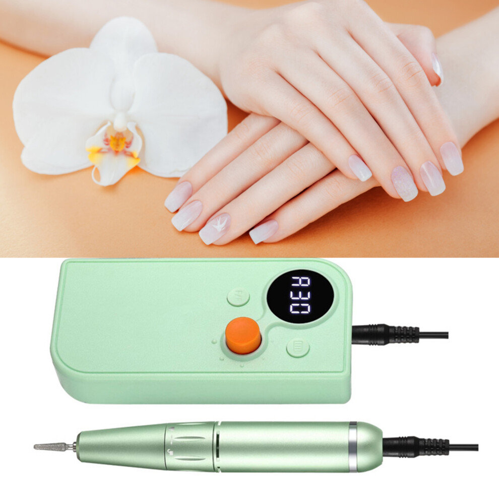 Green Uv101 Led Screen Electric Nail Drill 0Â30000Rpm Lithium Battery