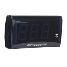 Universal 12V LCD Water Temp Gauge for Motorcycle with 18mm Sensor, Red Backlit