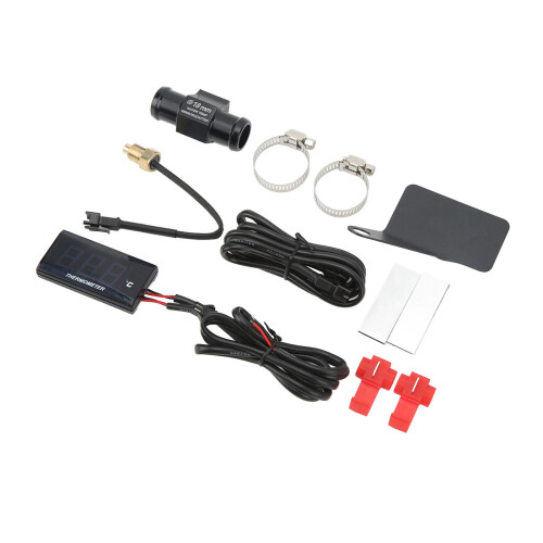 Super Slim Motorcycle Temp Gauge DC12V LCD Display 0-120 Range 2