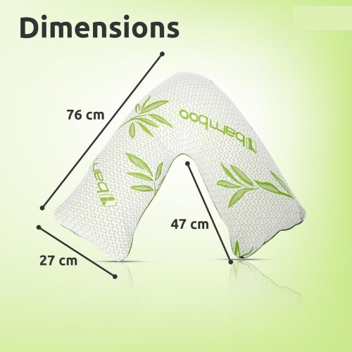 Orthopedic V-Shaped Bamboo Memory Foam Pillow Support 1