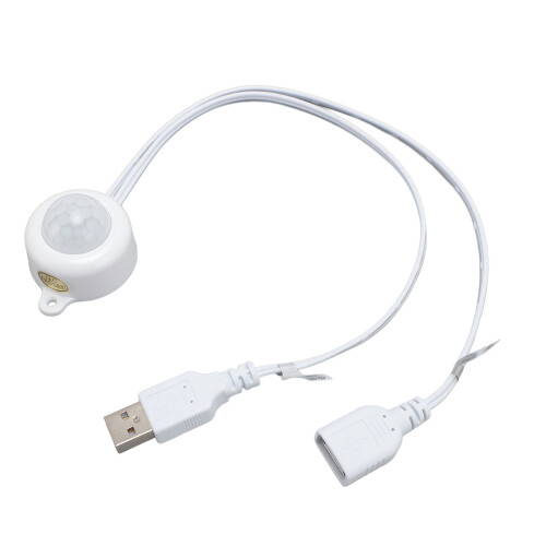 Capteur de mouvement PIR Interface USB DC5-24V 2A Blanc