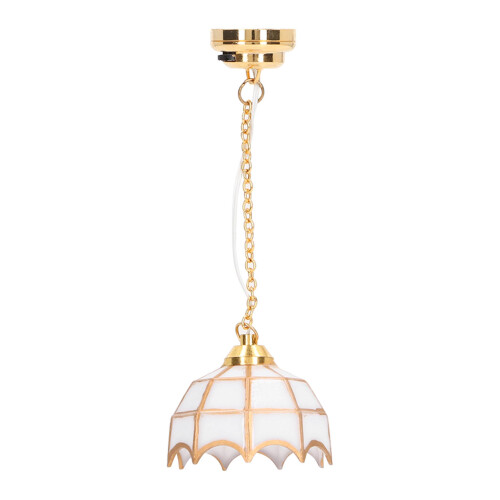 1:12 Deckenlampe Weiß 2,7 cm  10 cm 120 mAh 1