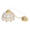 1:12 Deckenlampe Weiß 2,7 cm  10 cm 120 mAh 16
