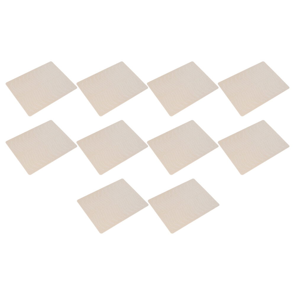 10PCS Silicone Eyebrows Practice Skin Sheets 20x15cm for Beginners