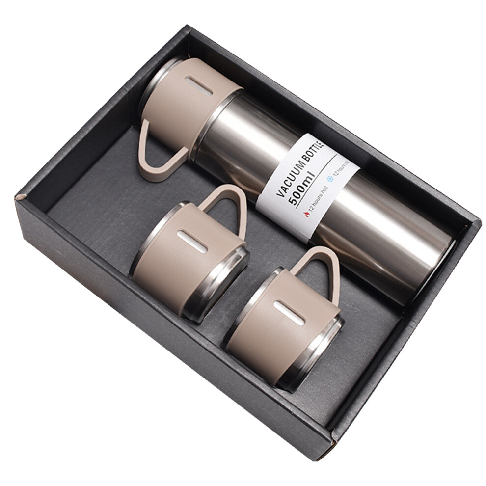 Stainless Steel Vacuum Flask Set 24x6.5cm Insulated Portable Cup-image-OPC-PJBDH26-NEW