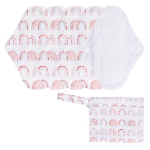Waschbare Menstruationsbinde - 20  15 cm, regenbogenfarben, saugfähig 1