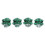 4 pièces de capuchons de valve de pneu style crâne 7 mm vert 2