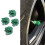 4 pièces de capuchons de valve de pneu style crâne 7 mm vert 15