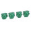 4 pièces de capuchons de valve de pneu style crâne 7 mm vert 5