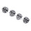 Tapones de válvula estilo calavera, 4 piezas, universal de 7 mm 14
