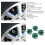 4 pièces de capuchons de valve de pneu style crâne 7 mm vert 3