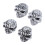 Tapones de válvula estilo calavera, 4 piezas, universal de 7 mm 16