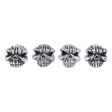 4 pièces capuchons de valve en forme de crâne 7 mm ABS+Métal compatibilité universelle