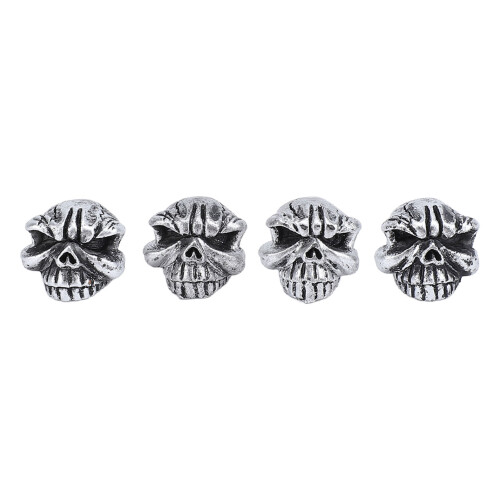 Tapones de válvula estilo calavera, 4 piezas, universal de 7 mm