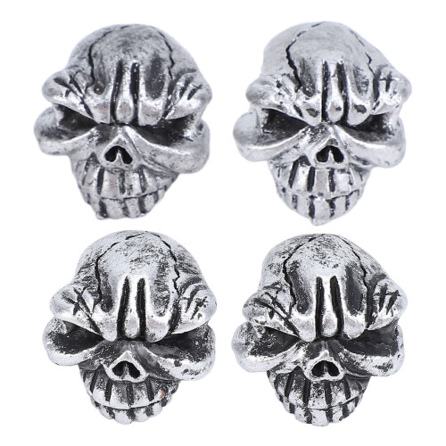 Tapones de válvula estilo calavera, 4 piezas, universal de 7 mm 1