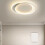 Flush Mount Ceiling Light with Remote, Stepless Dimming, Modern Circular 3600g 4