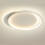 Flush Mount Ceiling Light with Remote, Stepless Dimming, Modern Circular 3600g 7