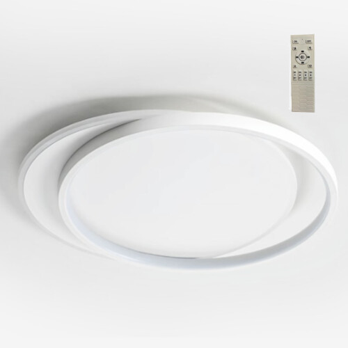 Flush Mount Ceiling Light with Remote, Stepless Dimming, Modern Circular 3600g 1