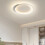 Flush Mount Ceiling Light with Remote, Stepless Dimming, Modern Circular 3600g 3