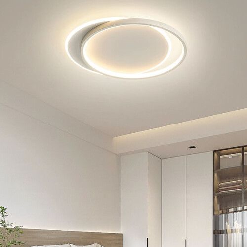 Flush Mount Ceiling Light with Remote, Stepless Dimming, Modern Circular 3600g 2