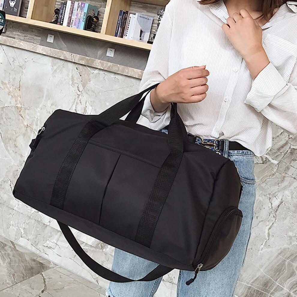 Black Large Capacity Travel Bag, 20L Waterproof Oxford Sports Gym Bag-image-OPC-PJBDJJS-NEW