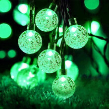(50LED 7M/23Ft, Green) Solar String Lights Outdoor Waterproof,Solar Garden Lights,8 Mode Outdoor/Indoor Solar Fairy Lights for Garden, Party, Home, Tree, Festival Decoration