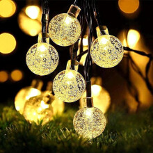 (50LED 7M/23Ft, Warm White) Solar String Lights Outdoor Waterproof,Solar Garden Lights,8 Mode Outdoor/Indoor Solar Fairy Lights for Garden, Party, Home, Tree, Festival Decoration
