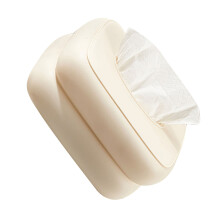 Scatola di fazzoletti LargeCap in stile crema 9,5 14 19 cm bianco