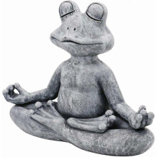 Stone Garden, Frog Buddha Ornament, Outdoor Meditation Frog Statue, Meditation Frog Statue for Home Decoration, Outdoor Art