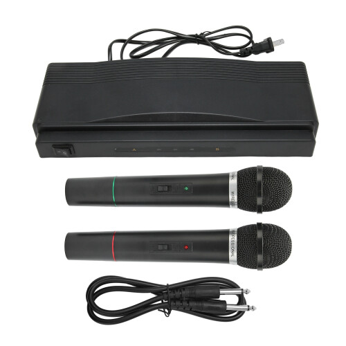 Wireless Microphone 2.4G Handheld Dual Mic 32.8ft Range for Karaoke 1