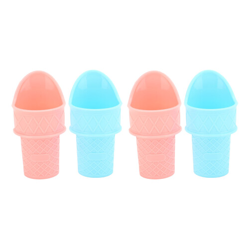4pcs Reusable Ice Cream Cone Holders, Pink & Blue, 100x53mm 2