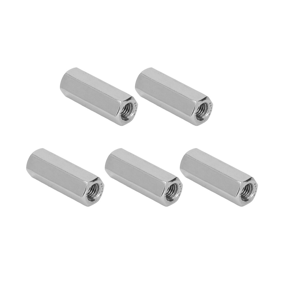 304 Stainless Steel Hex Coupling Nut Set Of 5Pcs M10 For Fastening 8231332449669