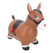 Hüpfendes Bouncy Pferd Braun Aufblasbares Springpferd Zum Reiten Hüpfendes Tier Spielzeug Für Kinder Kleinkinder Jungen Mädchen