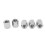 5Pcs Silver M16 Hex Coupling Nut Set, Rustproof Stainless Steel 14