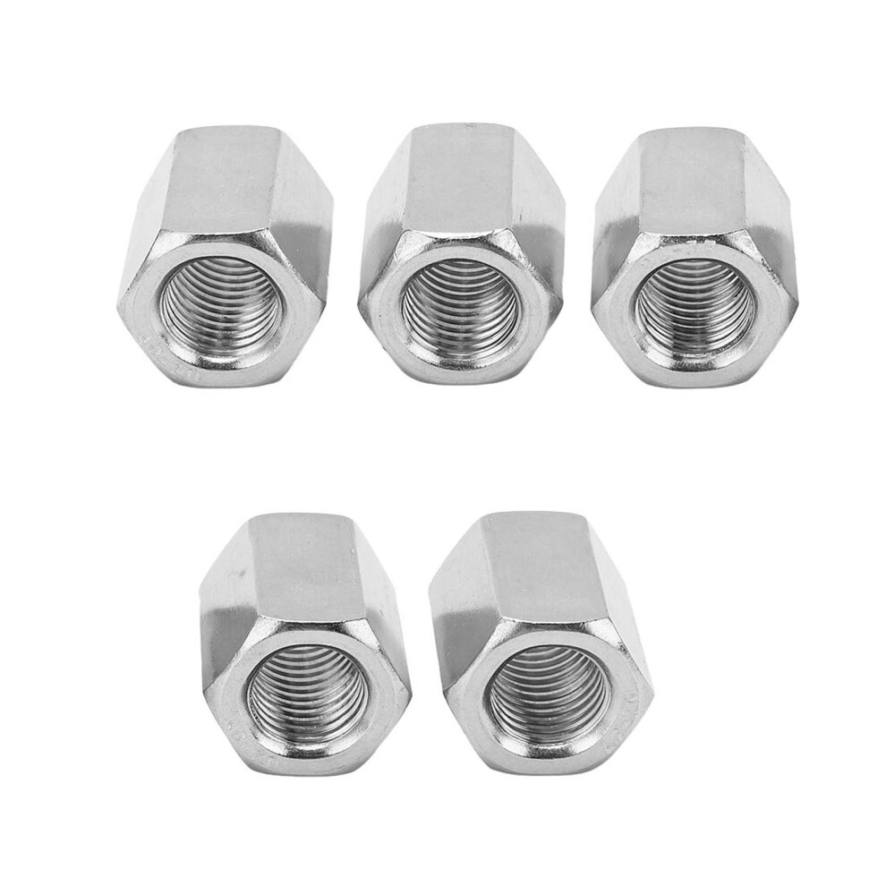 5Pcs Silver M16 Hex Coupling Nut Set, Rustproof Stainless Steel 7901332451894