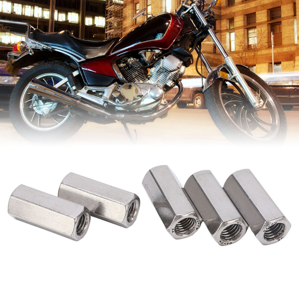 5Pcs M12 Stainless Steel Anti-Corrosion Hex Coupling Nuts, Silver 4951332452011