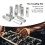 20 Pcs M5 x 0.8 Stainless Steel Hex Coupling Nut L25mm Rustproof Connector Set 7