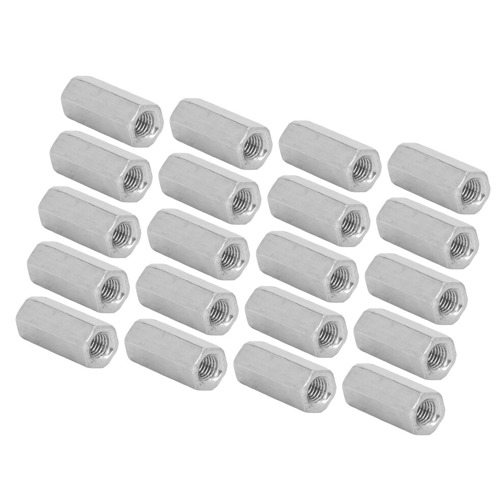 20 Pack M6x1 L25mm Hex Coupling Nuts - Stainless Steel Rod Connectors 4651332451952