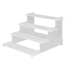 Mensola espositiva a quattro livelli bianca, dimensioni complessive 242414,5 cm