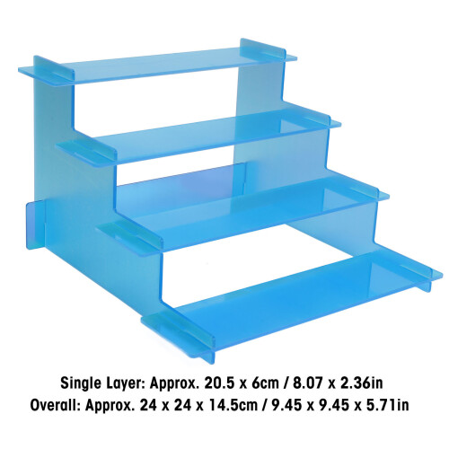 Scaffale in plastica a 4 ripiani, colorato, 24x24x14,5 cm 1