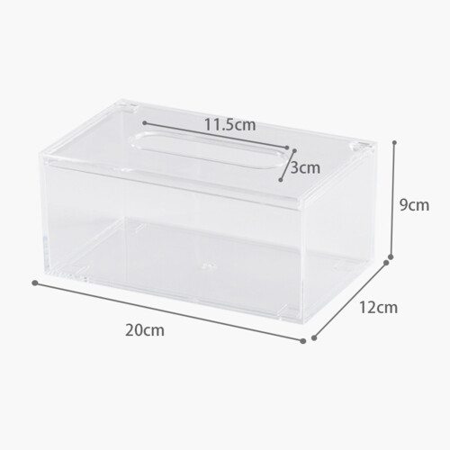 Modelo: Caja de pañuelos acrílica, 20x12x9cm, Transparente 1