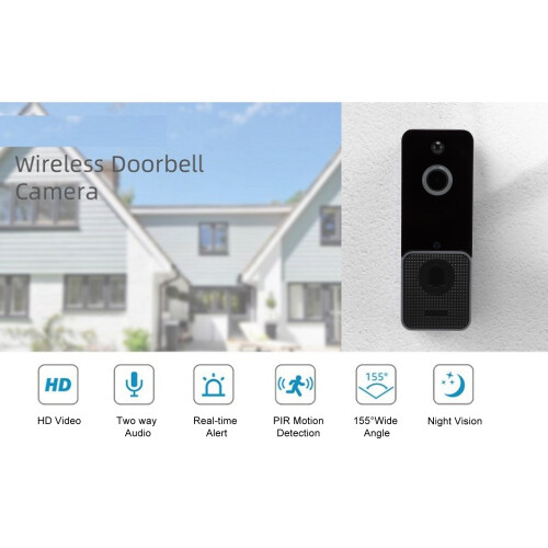 Campanello video wireless 1080P 4000mAh lente da 155 2